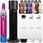 Machine  soda - sodastream - gaia noir - 3 bouteilles 1l - cartouche co2 - 6 saveurs bolero sans sucre ...