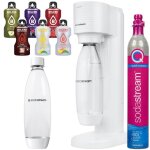 Machine � soda - sodastream - gaia white - bouteille 1l - cartouche co2 - 6 saveurs sans sucre