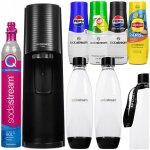 Machine � soda - sodastream - terra - 2 bouteilles 1l - 1 cylindre co2 - 4 sirops pepsi 7up lipton