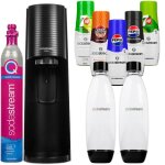 Machine à soda - sodastream - terra noir - 2 bouteilles - 5 sirops pepsi 7up - quick connect Machine à soda - sodastream - terra noir - 2 bouteilles - 5 sirops pepsi 7up - quick connect
