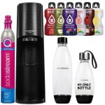 Saturateur � eau gazeuse - sodastream - terra black - 2 bouteilles - 6 saveurs - cylindre quick connect ...