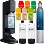 Machine � soda - spinel - bubbleon - 2 bouteilles sans bpa - 6 sirops sans sucre - recharge co2