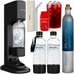 Machine � soda - spinel - spinel soda bubbleon - pack complet - sirop cerise - pailles en m�tal