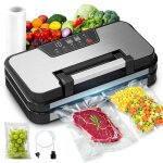 Airmsen machine sous vide alimentaire 90kpa 7 modes coupeur int�gr� rouleaux sac conservation longue ...