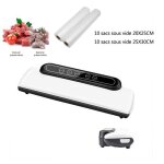 Machine sous vide scellant à vide 110w - blanc - emballeuse sous vide - scellage sous vide - sceller ... Machine sous vide scellant à vide 110w - blanc - emballeuse sous vide - scellage sous vide - sceller ...