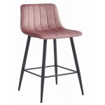 Madame meuble tabouret de bar pozza design ergonomique velours rose Madame meuble tabouret de bar pozza design ergonomique velours rose