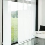 Madecostore panneau japonais tamisant ajour lignes horizontales - blanc - l45 x h260cm