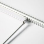 Madecostore rail aluminium pour panneaux japonais 45cm - gris - l160 x h5cm