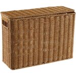 Magazine panier en osier organisateur de rangement de livres design troit et haut avec couvercle pour ...