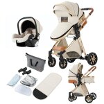 Magic zc poussette 3 en 1 combines poussette de luxe cosy voyage poussette pliage automatique systme ...