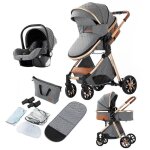 Magic zc poussette 3 en 1 combines poussette pliage automatique poussette de luxe cosy voyage systme ...