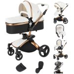 Magic zc poussette bebe cosy 3 en 1 - poussette de luxe poussette combines pliage automatique 360 rotation ...