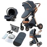 Magic zc poussette combines 3 en 1 poussette de luxe cosy voyage poussette pliage automatique sac  ...