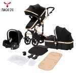 Magic zc - poussette pliable 3 en 1 - poussette combine bebe 0 a 36 mois (max30kg) sige auto et nacelle ...