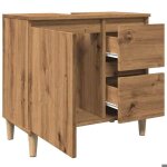 Promotion mai * armoire lavabo - meuble de lavabo - ch�ne artisanal 65x33x60 cm eu7510857121