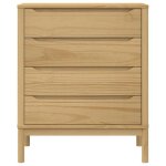 Promotion mai * armoire � tiroirs - commode - floro cire marron bois de pin massif eu6827374008