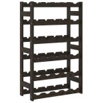 Promotion mai * casier � bouteilles - range - bouteilles - pour 30 bouteilles noir bois pin solide eu102213734 ...