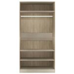 Promotion mai * garde - robe - armoire de chambre - porte - vetement - chne sonoma 100x50x200 cm eu1031180022 ...