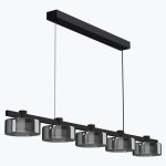 Mai & mai lustre 5 lampes 3000 / 4000 / 6000k c�ble r�glable lumi�res suspension pour cuisine chambre ...