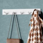 Mai & mai pat�re murale adh�sif ou avec per�age 5 crochets pour porte entr�e cuisine salle de bain blanc ...