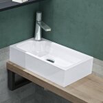 Mai & mai petit lavabo  poser blanc 46cm vasque vier lave mains pour wc sans trop - plein col101