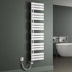 Mai & mai radiateur central s�che - serviette 159x40 blanc en acier inoxydable fn avec r�sistance chauffante ...