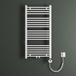 Mai & mai radiateur de salle de bain electrique 100x50cm blanc avec r�sistance chauffante radiateur central ...