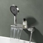 Mai & mai robinet baignoire mural mitigeur avec 15m flexible douche avec douchette 5 modes de jets dsn ...