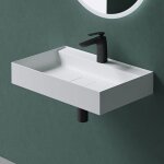 Mai & mai vasque de salle de bains lavabo � poser ou suspendu blanc en r�sine 50x38cm col630