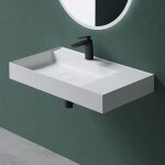 Mai & mai vasque de salle de bains lavabo � poser ou suspendu blanc en r�sine 70x46cm col630