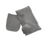 Ma�ka echarpe porte - b�b� grise 100% coton bonnet et sac de rangement inclus