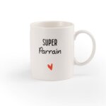 Ma�ka mug c�ramique � super parrain � - tasse annonce grossesse 300 ml lave - vaisselle & micro - ondes ...