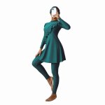 Maillot de bain burkini islamique ecelen pour femmes musulmanes couverture complte vert