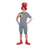 Maillot de bain ray bleu pour deguisement de baigneur 1900 belle epoque ou de clown auguste