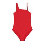 Maillot de bain rouge fille tommy hilfiger one shoulder