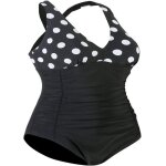 Maillot de bain taille haute - gotimal - taille l - � pois - tissu l�ger - bretelles r�glables