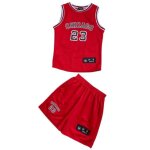 Maillot de basketball et short enfant - inspir de chicago 23 - rouge