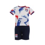 Maillot de football minikit training fusison blc et bleu bb - olympique lyonnais