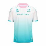 Maillot kappa kombat gasly bwt alpine f1 team miami edition officiel formule 1 blanc bleu - homme