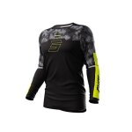 Maillot moto cross shot race gear contact patrol black neon yellow