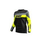 Maillot moto cross shot race gear devo league neon yellow