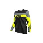 Maillot moto cross shot race gear draw kid league neon yellow