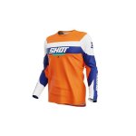 Maillot moto cross shot race gear draw kid league orange