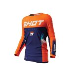 Maillot moto cross shot race gear tracer neon orange