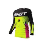 Maillot moto cross shot race gear tracer neon yellow