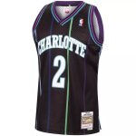 Maillot nba larry johnson new orleans hornets 1992 - 93 reloaded mitchell & ness hardwood classic noir ...