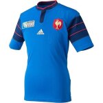 Maillot officiel - adidas - france - coupe du monde rugby 2015 - enfant - manches courtes - bleu