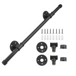 Main courante pour escalier 1m main courante escalier interieur exterieur main courante noire support ...