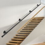 Main courante pour escalier 2. 5mttlife main courante escalier interieur exterieur noir rampe escalier ...