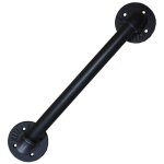 Main courante descalier en fer galvanis� noir design industriel ? 30?600 cm kit avec supports